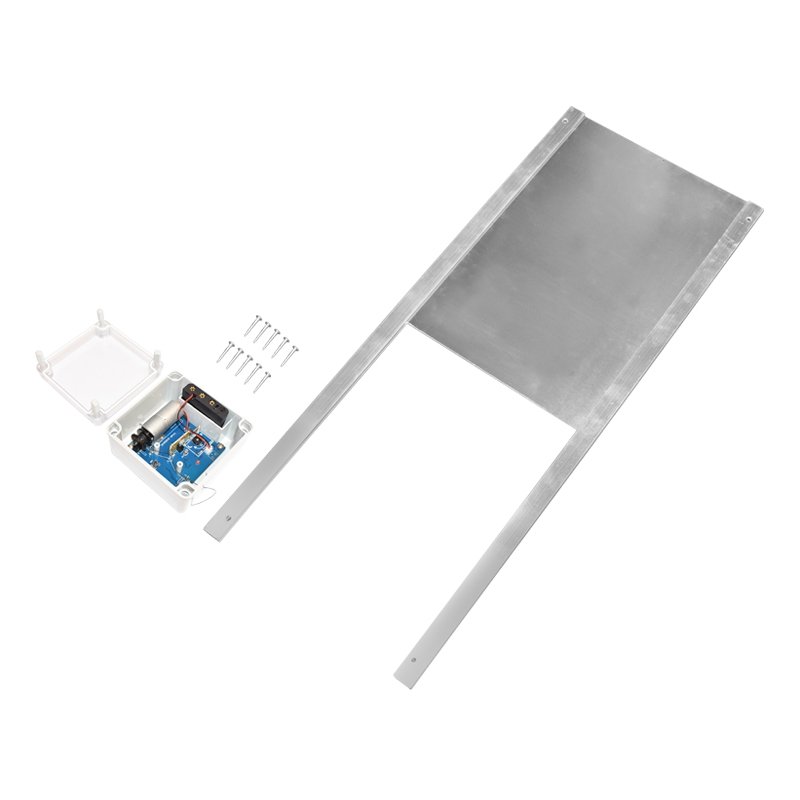 Usa cotet gaini, pisici, caini automatizata 600x240x10mm aluminiu baterie 4AA